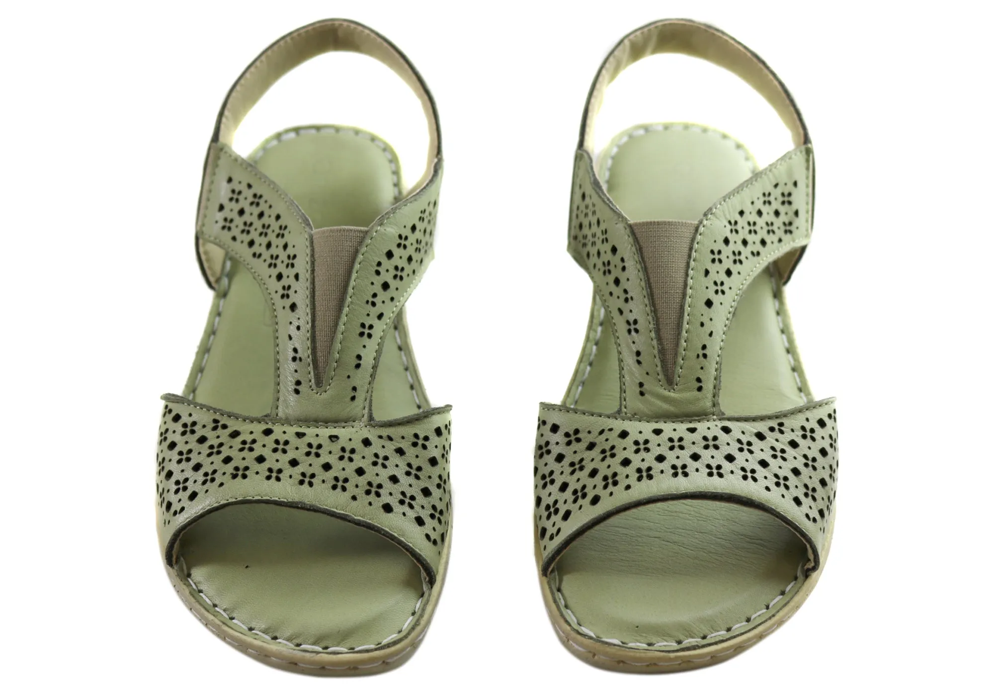 Orizonte Thera Damen Europäische Bequeme Ledersandalen Orizonte Schuhe