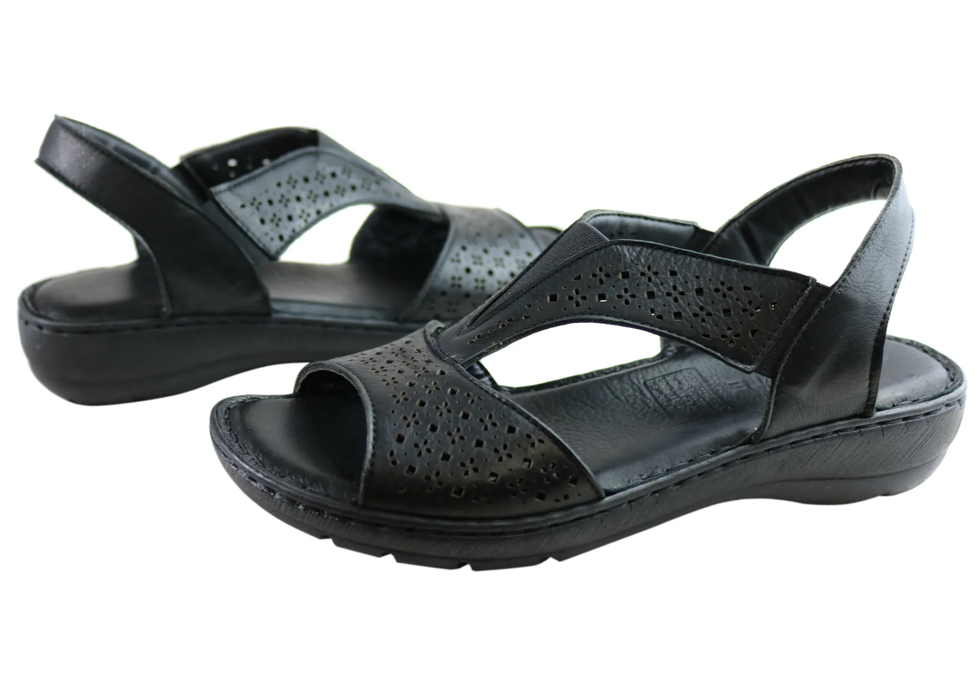 Orizonte Thera Damen Europäische Bequeme Ledersandalen Orizonte Schuhe