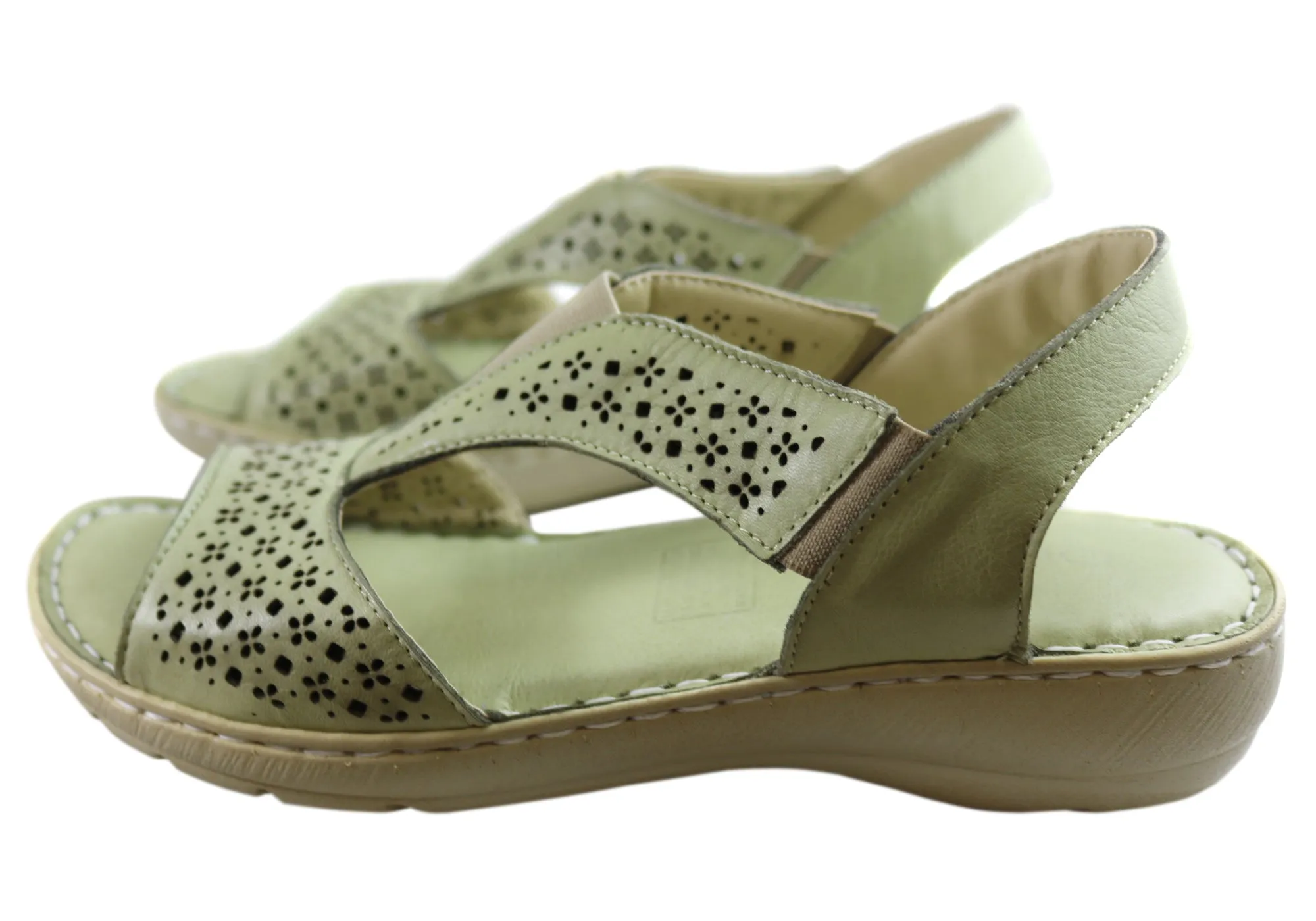 Orizonte Thera Damen Europäische Bequeme Ledersandalen Orizonte Schuhe