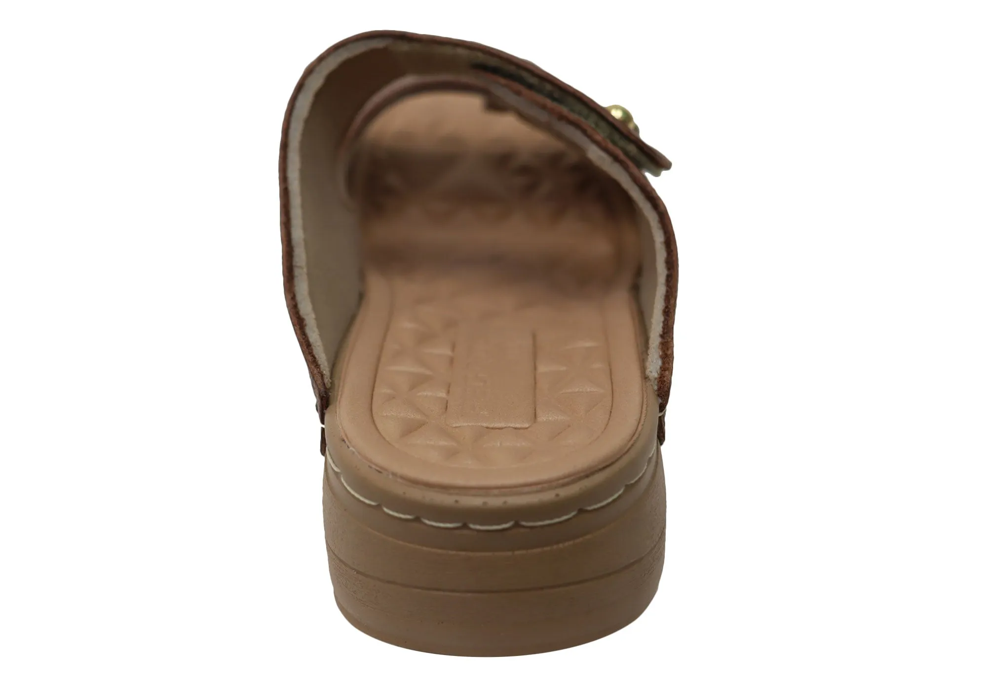Pegada Mya Damen Bequeme Leder-Slides Sandalen Hergestellt In Brasilien Pegada Schuhe