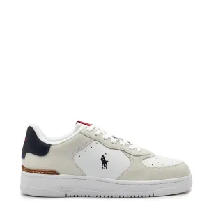 Polo Ralph Lauren Masters Court Leder-Trainer Weiß / Marine