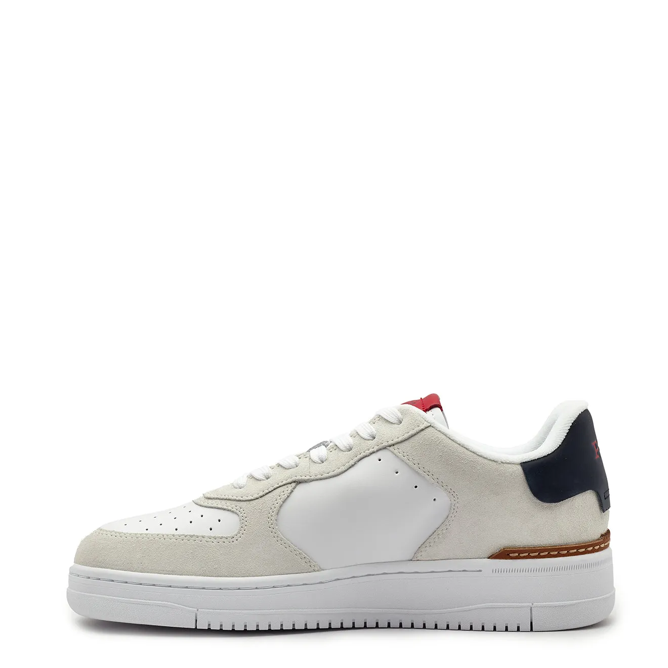 Polo Ralph Lauren Masters Court Leder-Trainer Weiß / Marine