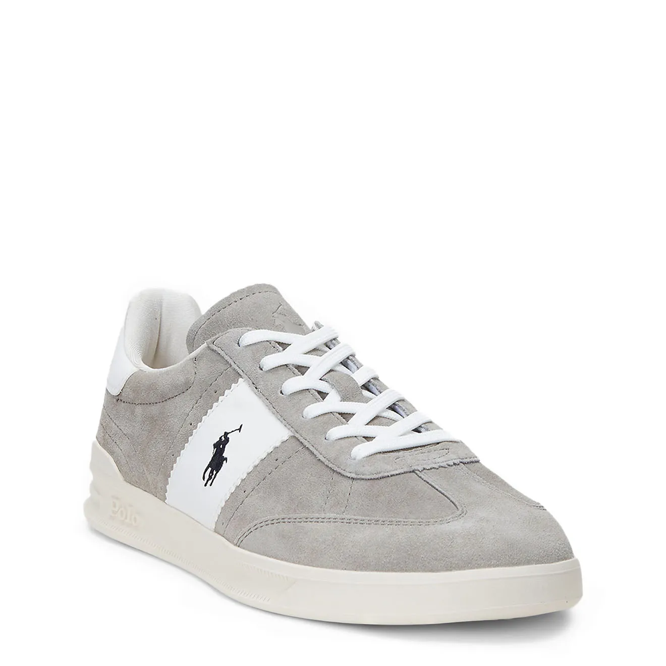 Polo Sport Heritage Aera Suede Turnschuhe Ergraut / Deckwash Weiß