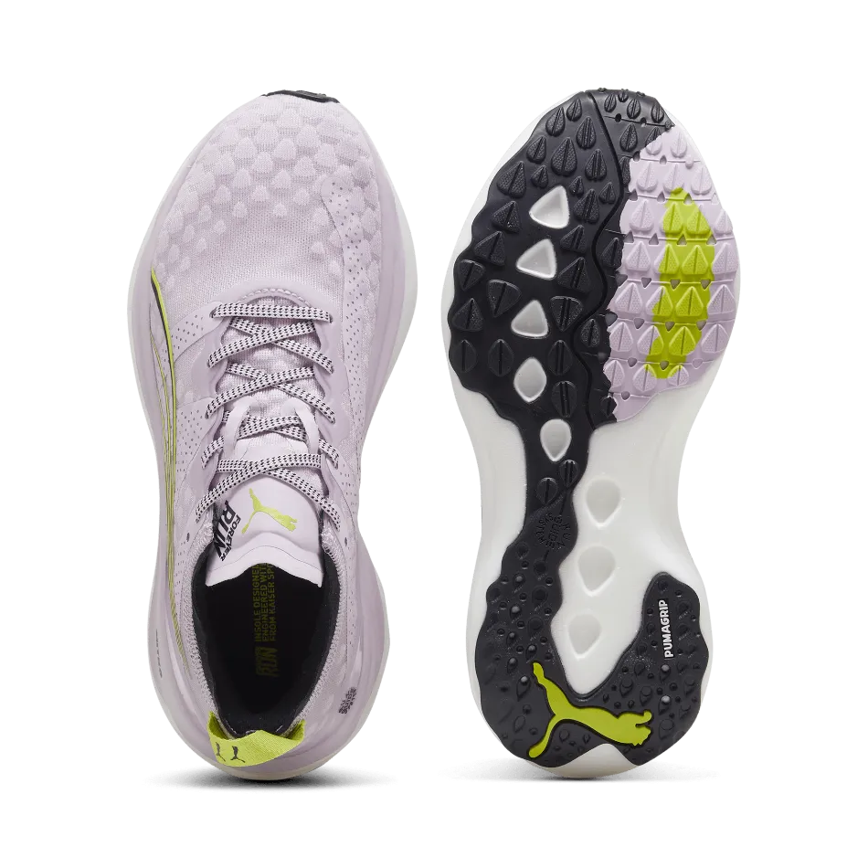 Puma ForeverRun Nitro Damen Laufschuhe in Grau Dunst-Puma Schwarz-Lime Pow SS24