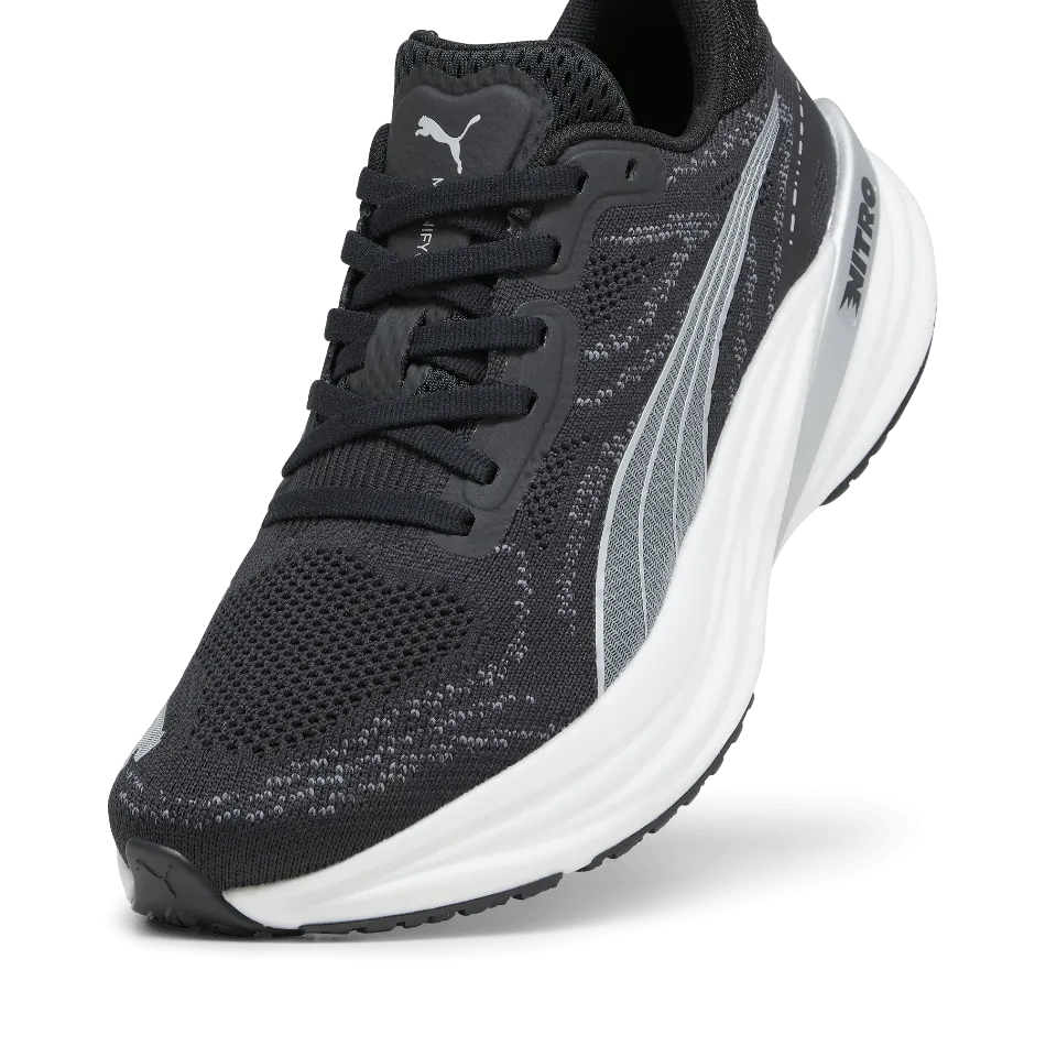 Puma Magnify Nitro 2 Herren-Laufschuhe in PUMA Schwarz/Weiß/Silber AW24
