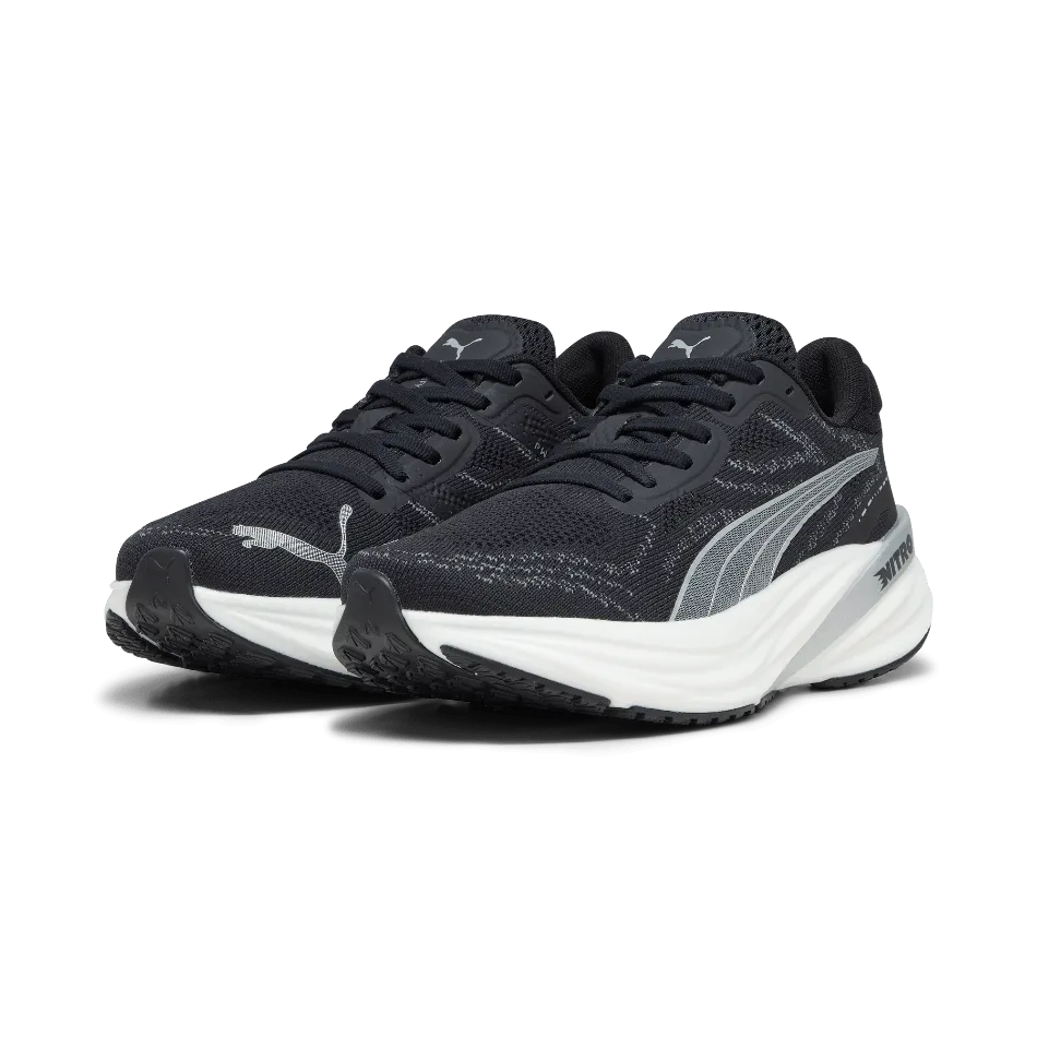 Puma Magnify Nitro 2 Herren-Laufschuhe in PUMA Schwarz/Weiß/Silber AW24