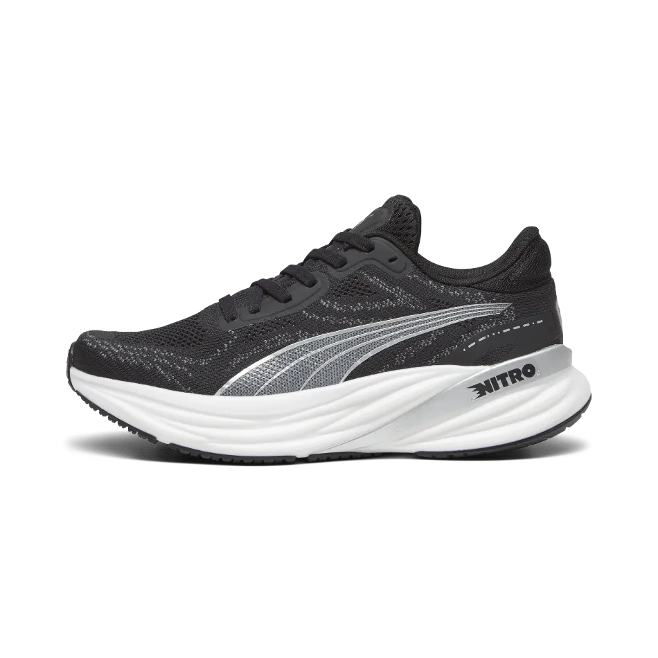 Puma Magnify Nitro 2 Herren-Laufschuhe in PUMA Schwarz/Weiß/Silber AW24