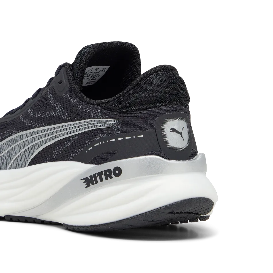 Puma Magnify Nitro 2 Herren-Laufschuhe in PUMA Schwarz/Weiß/Silber AW24