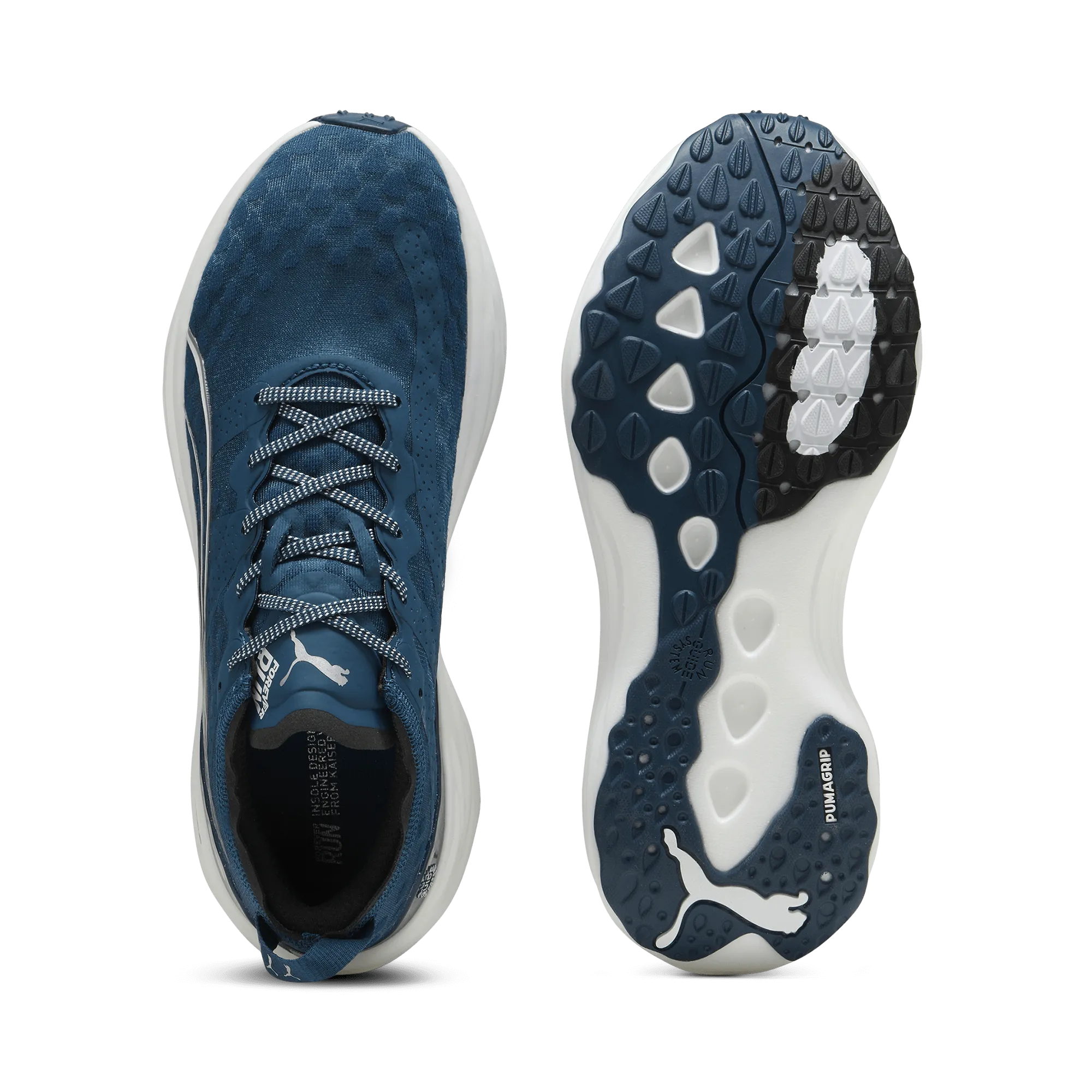 Puma Herren ForeverRun Nitro Laufschuhe in Ozean Tropic-Puma Weiß SS24