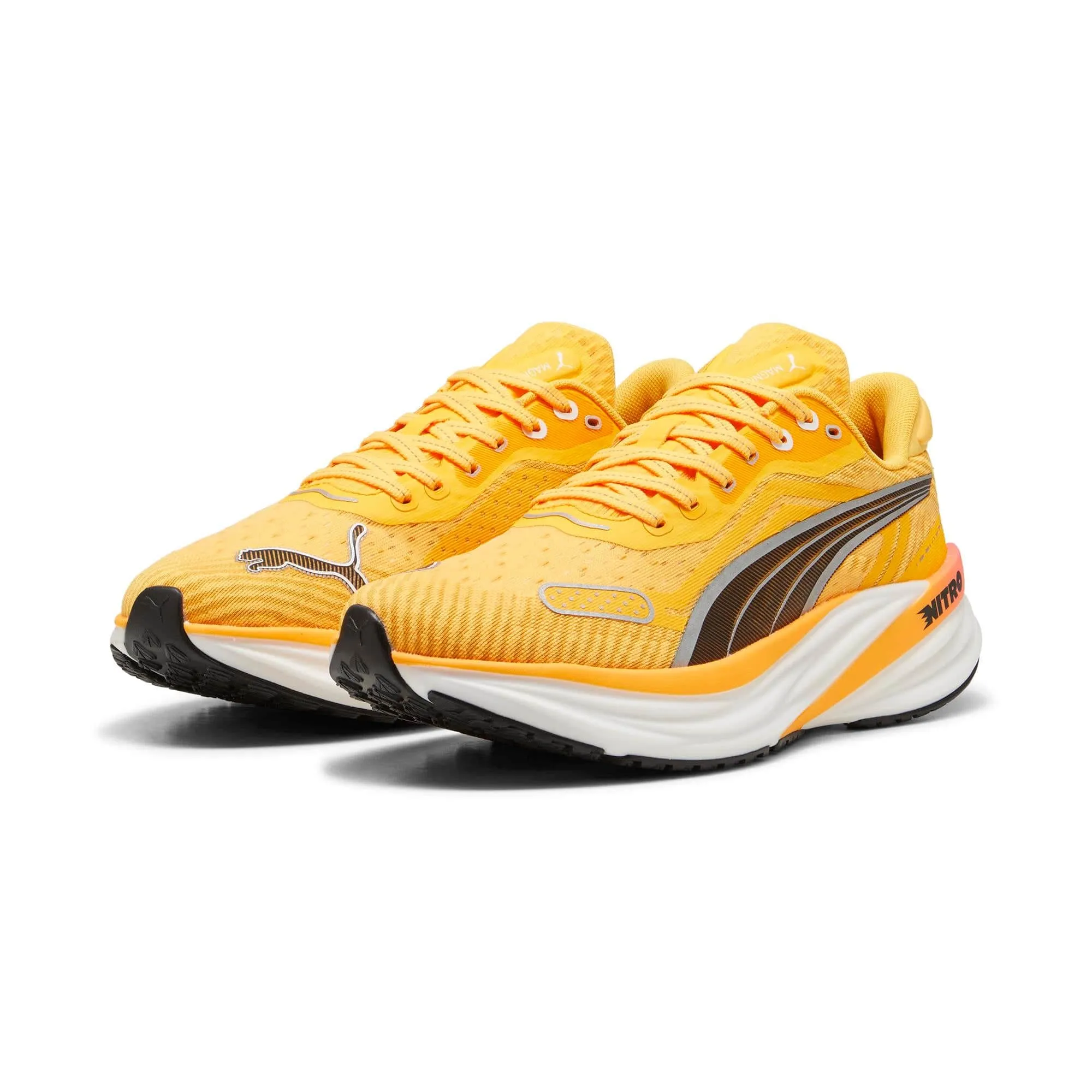 Puma Herren Magnify NITRO 2 Tech - Sonnenstrom-Sonnenuntergangsglühen-PUMA Weiß - AW24