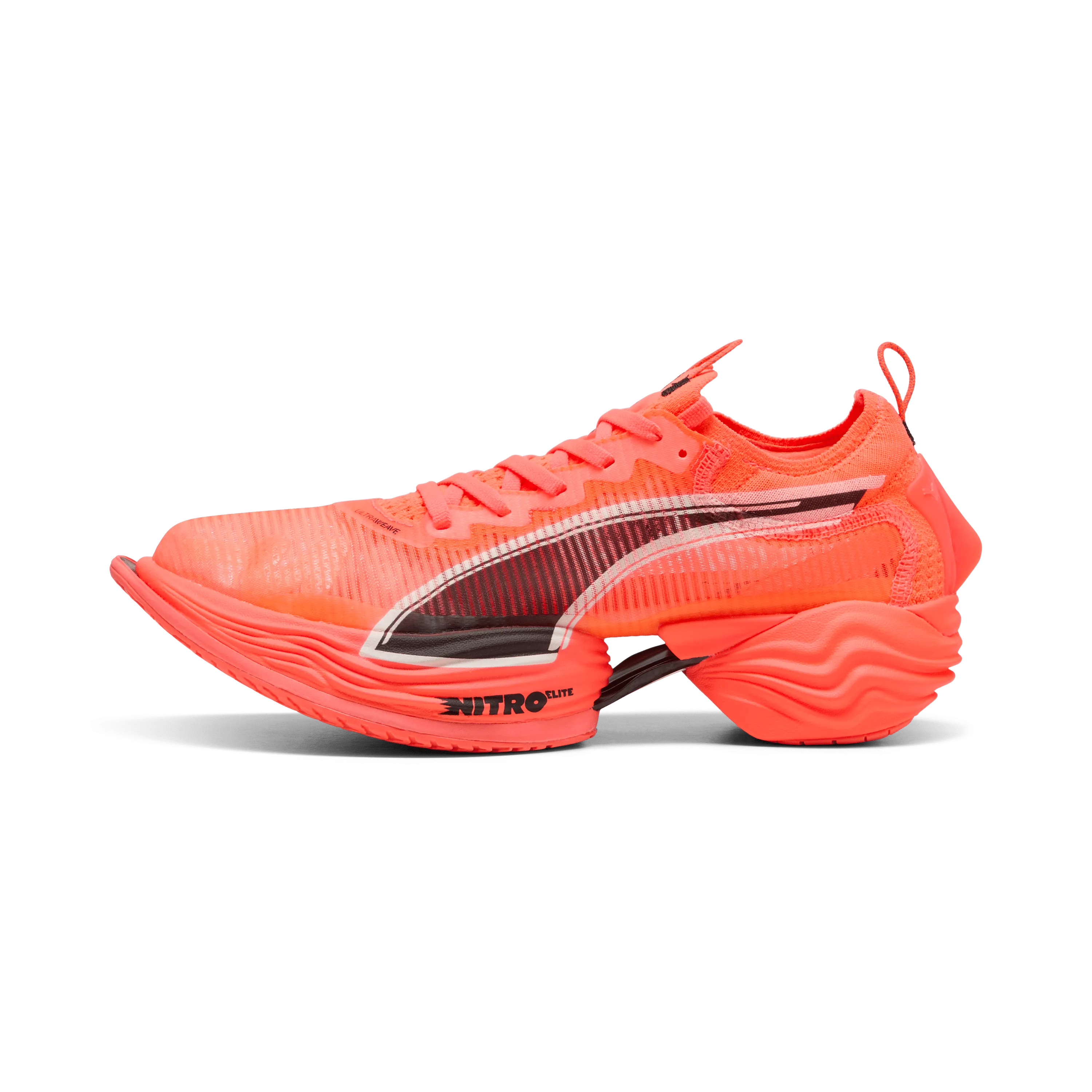 Puma Damen Fast-R NITRO Elite 2 Laufschuhe in Leuchtendrot/Puma Weiß SS25