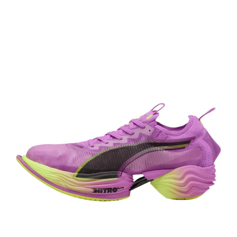 Puma Damen Fast-R NITRO Elite 2 Laufschuhe in Reines Magenta/Gelbe Warnung SS25