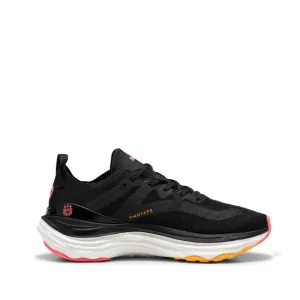 Puma Damen ForeverRun NITRO in Schwarz-Sonnenstrom-Sonnenuntergangsglühen AW24