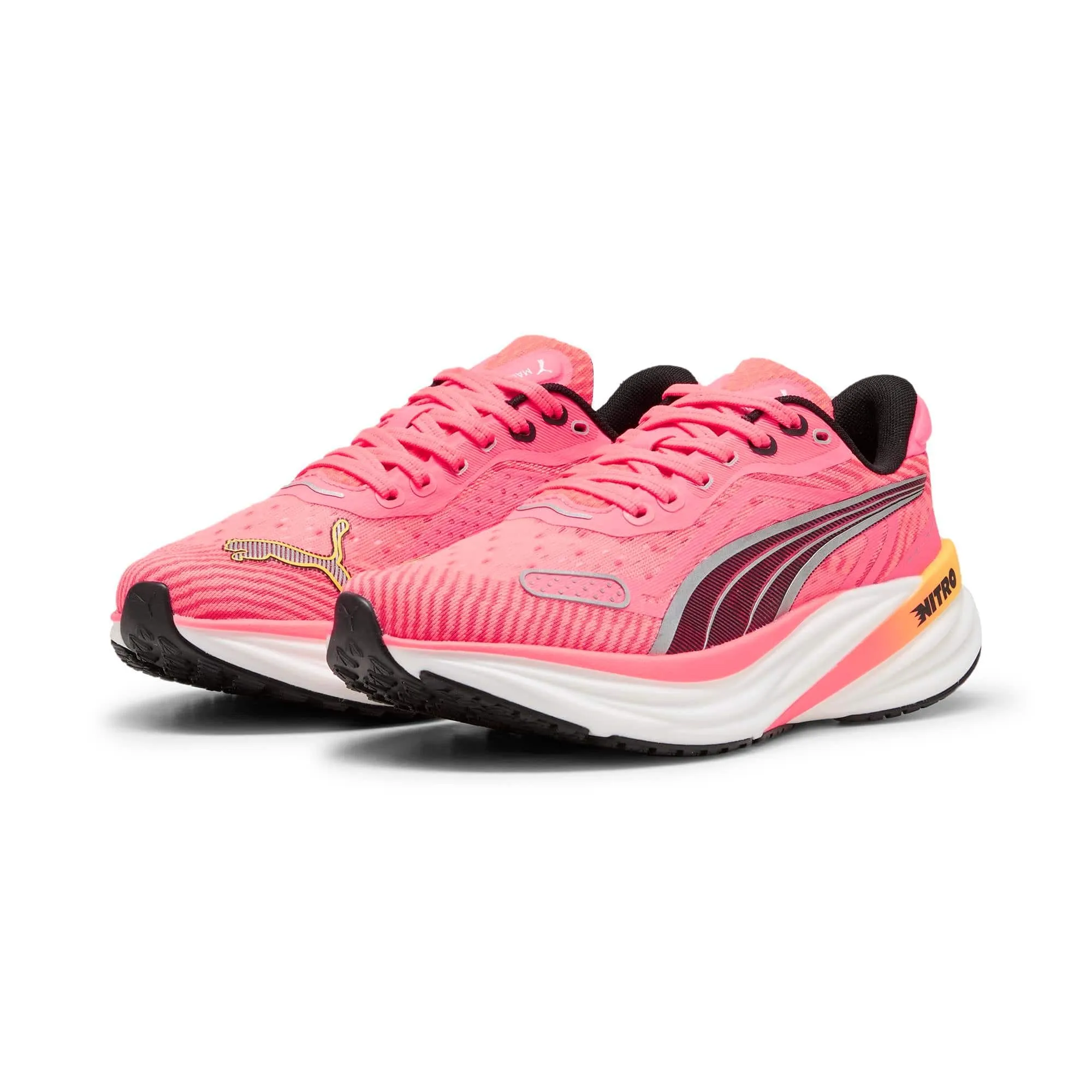 Puma Damen Magnify NITRO 2 Tech - Sonnenstrom-Sonnenuntergangsglühen-PUMA Weiß - AW24