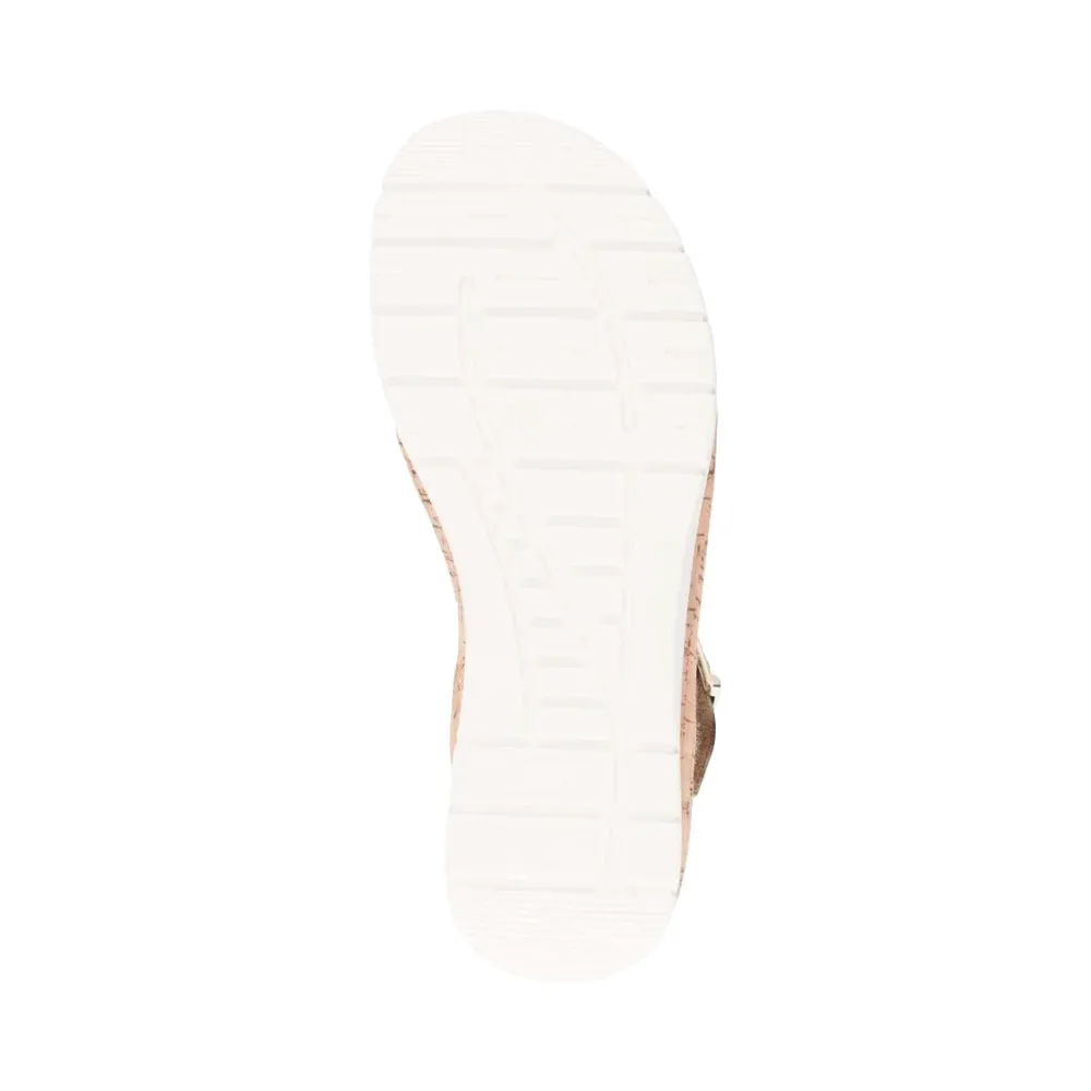 Remote Damen Gizela 50 Keil-Sandalette in Aperol/Fuchsia/Absynth/Muskat