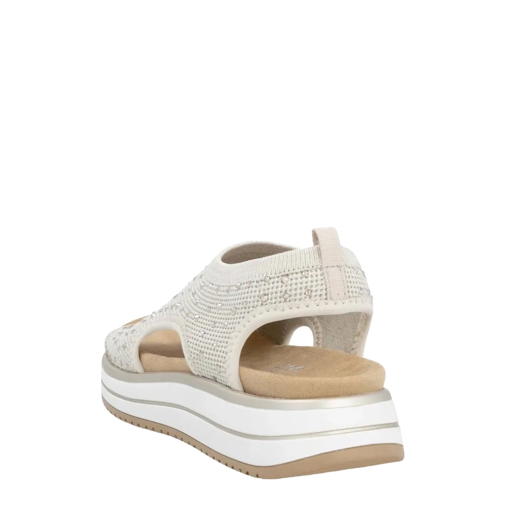 Remote Damen Jocelyn 55 Schlupf-Stretch-Sandale in Alabaster