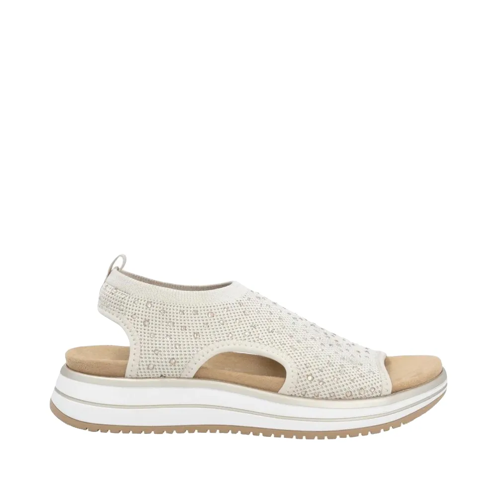 Remote Damen Jocelyn 55 Schlupf-Stretch-Sandale in Alabaster