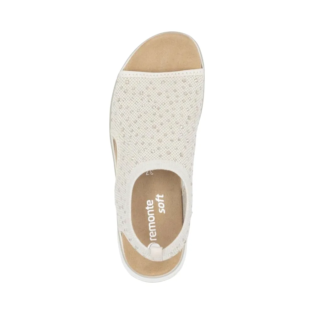 Remote Damen Jocelyn 55 Schlupf-Stretch-Sandale in Alabaster
