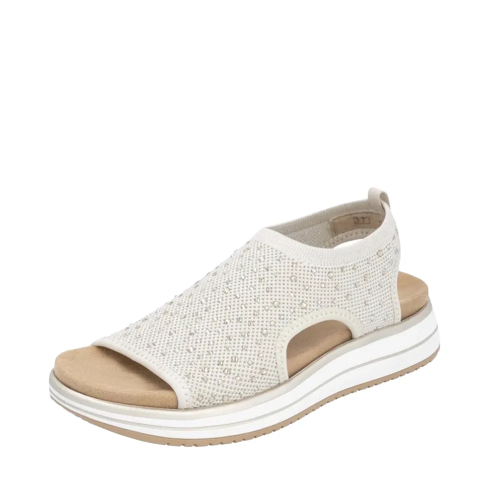 Remote Damen Jocelyn 55 Schlupf-Stretch-Sandale in Alabaster