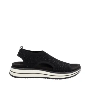 Remote Damen Jocelyn 55 Schlupf-Stretch-Sandale in Schwarz