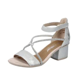 Rieker Schuhe 64654-40 Abendschuh mit Knöchelriemen in Silber
