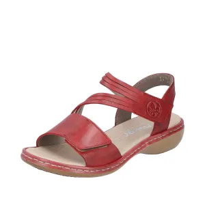 Rieker Schuhe 65964-35 Klettverschluss Z-Streifen Burgunder