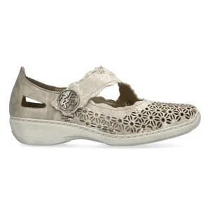 Rieker Damen 413G4-90 Doris Beige/Metallic/Perle