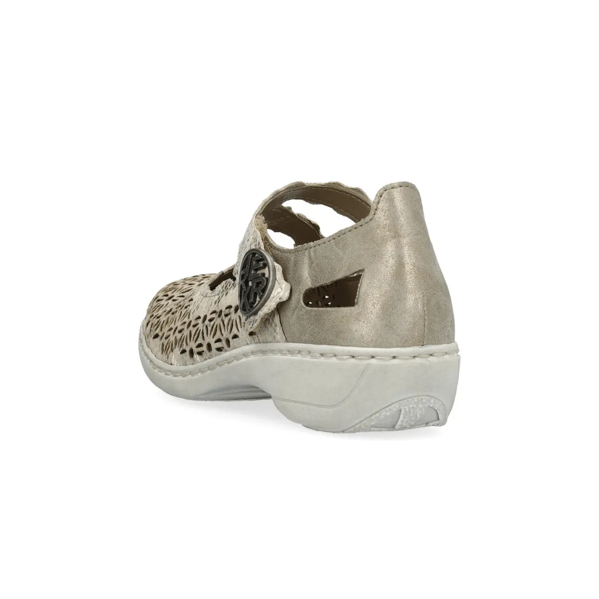 Rieker Damen 413G4-90 Doris Beige/Metallic/Perle