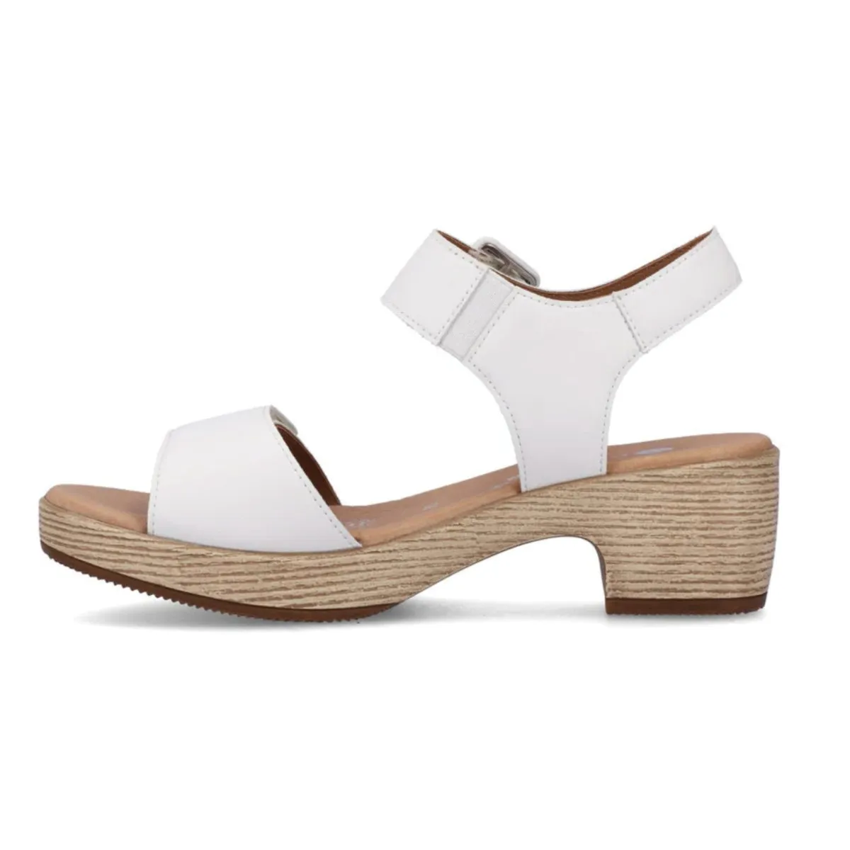 Rieker Damen D0N52-80 Jerilyn Weißes Leder