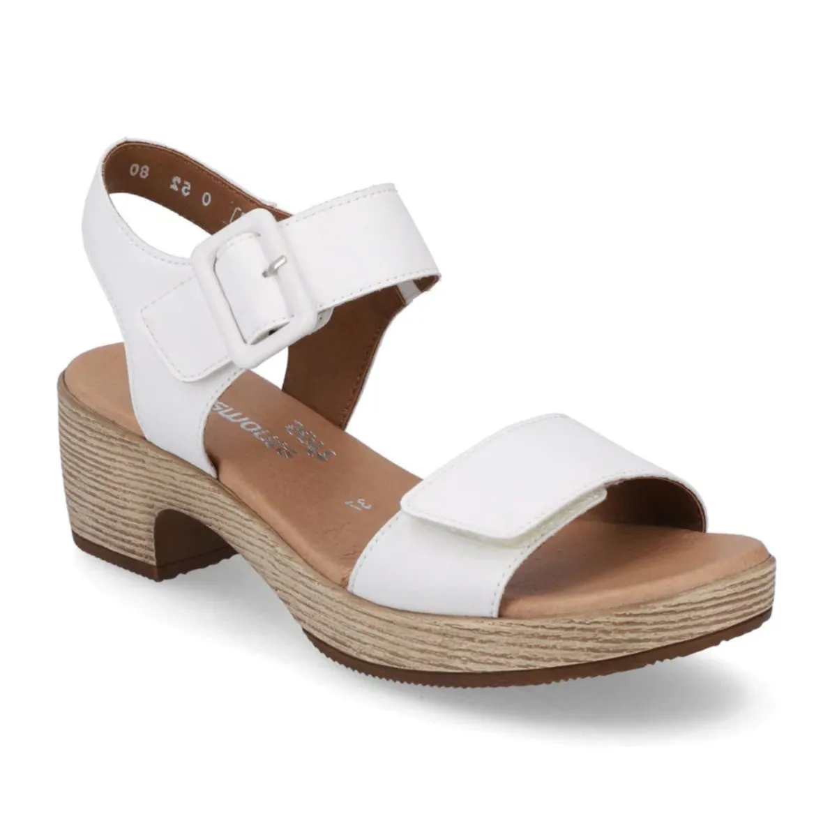 Rieker Damen D0N52-80 Jerilyn Weißes Leder