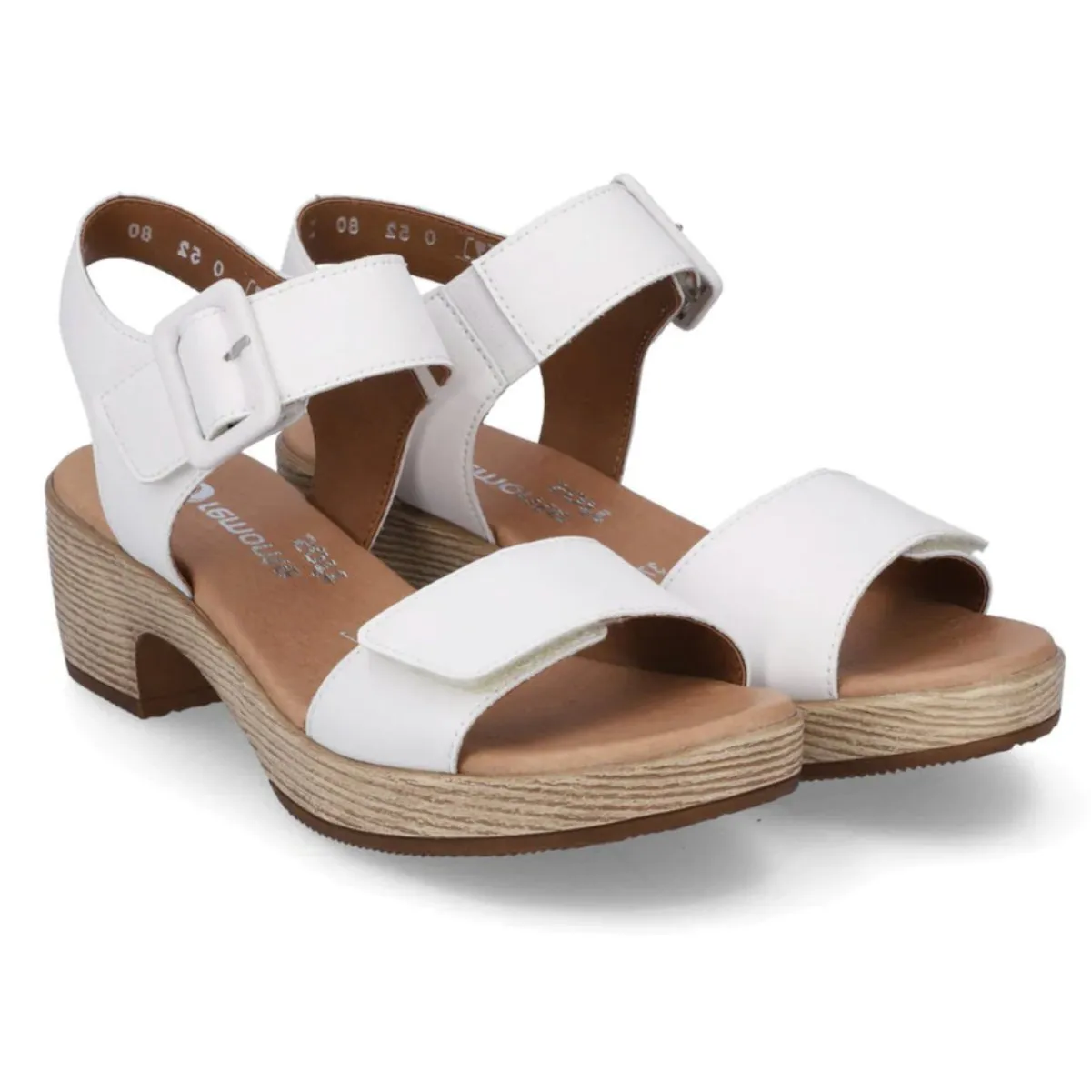 Rieker Damen D0N52-80 Jerilyn Weißes Leder