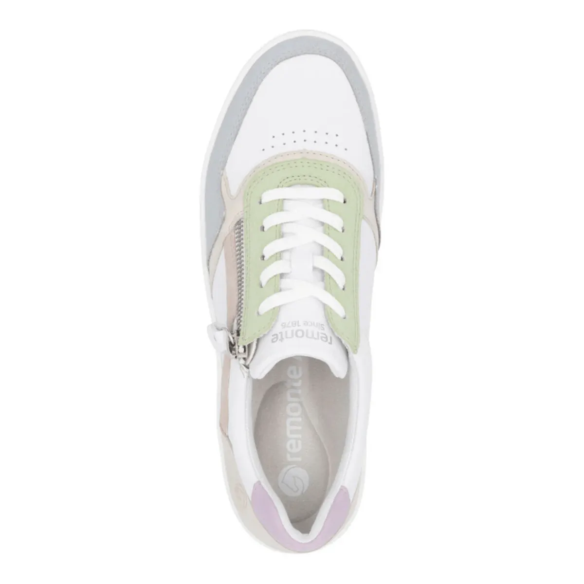 Rieker Damen Kendra D0J01-87 Blau/Weiß/Creme/Rosa/Mauve/Hellminz Rieker Schuhe