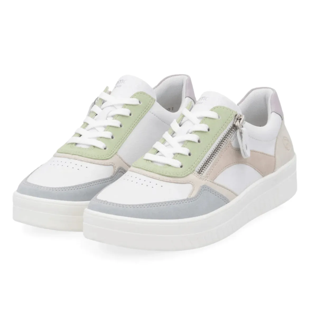 Rieker Damen Kendra D0J01-87 Blau/Weiß/Creme/Rosa/Mauve/Hellminz Rieker Schuhe