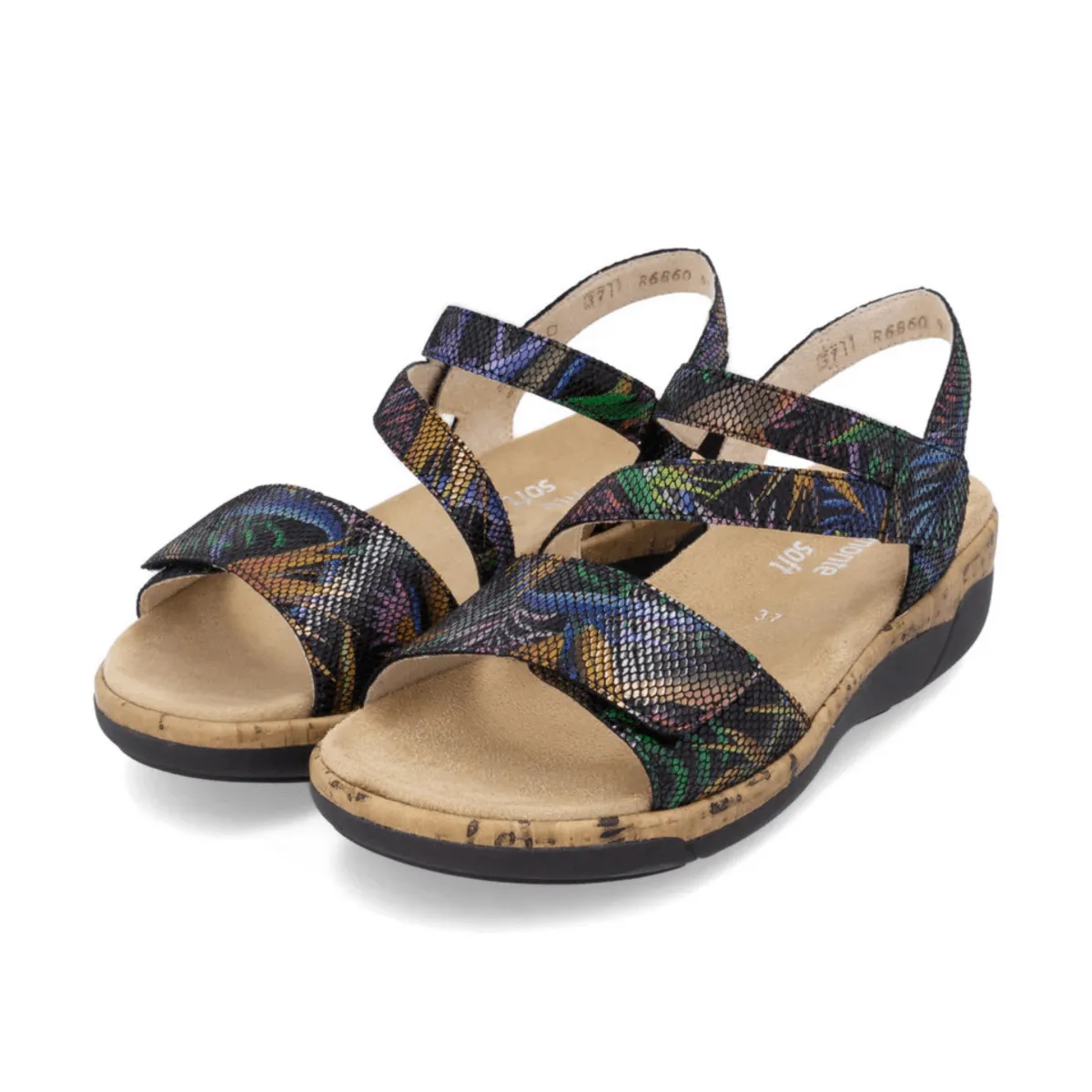 Rieker Damen R6860-91 Jocelyn Schwarz Multi Leder