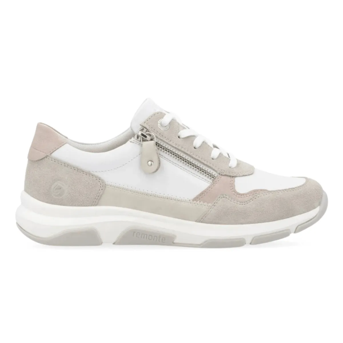 Rieker Damen Soraya D1S03-81 Quarz/Weiß/Rosa/Creme