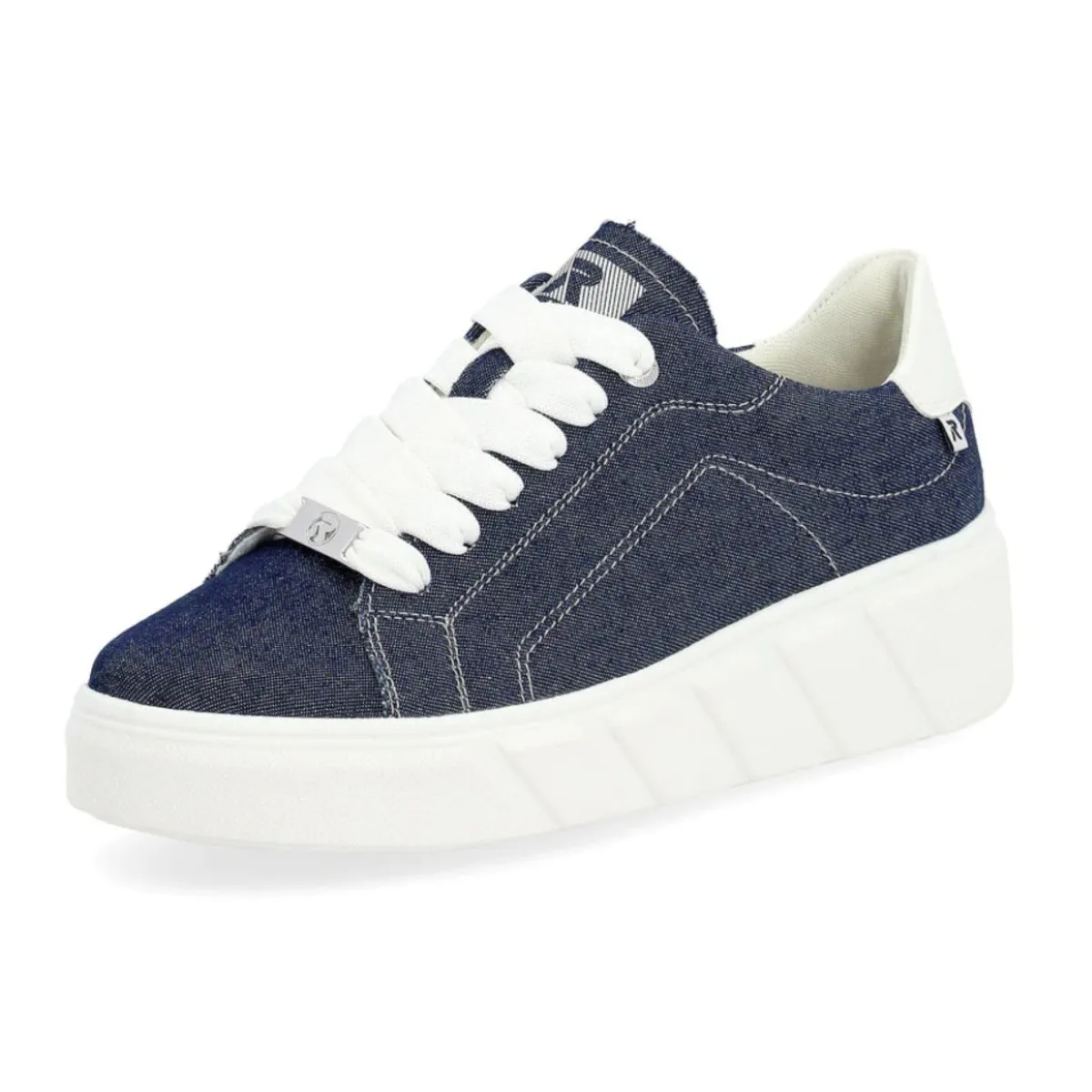 Rieker Damen W0501-14 Carla Ozean/Off White/Denim
