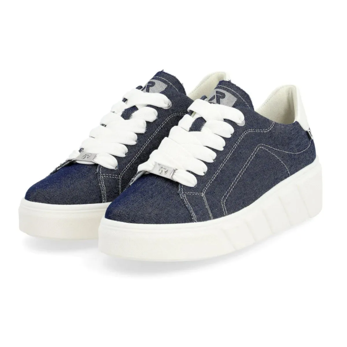 Rieker Damen W0501-14 Carla Ozean/Off White/Denim