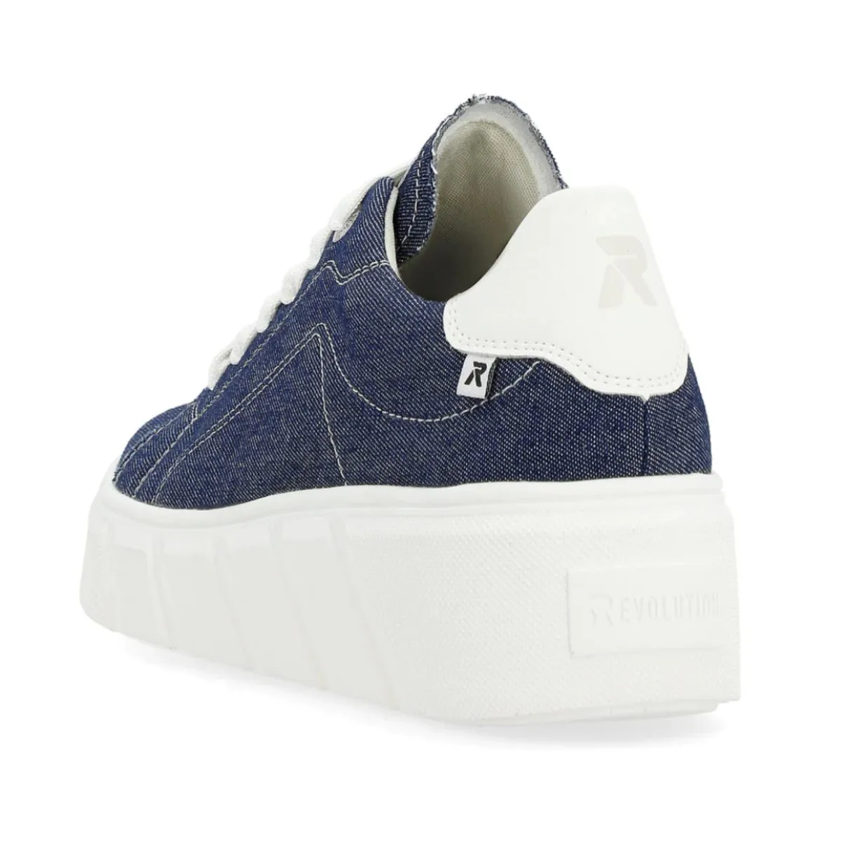 Rieker Damen W0501-14 Carla Ozean/Off White/Denim