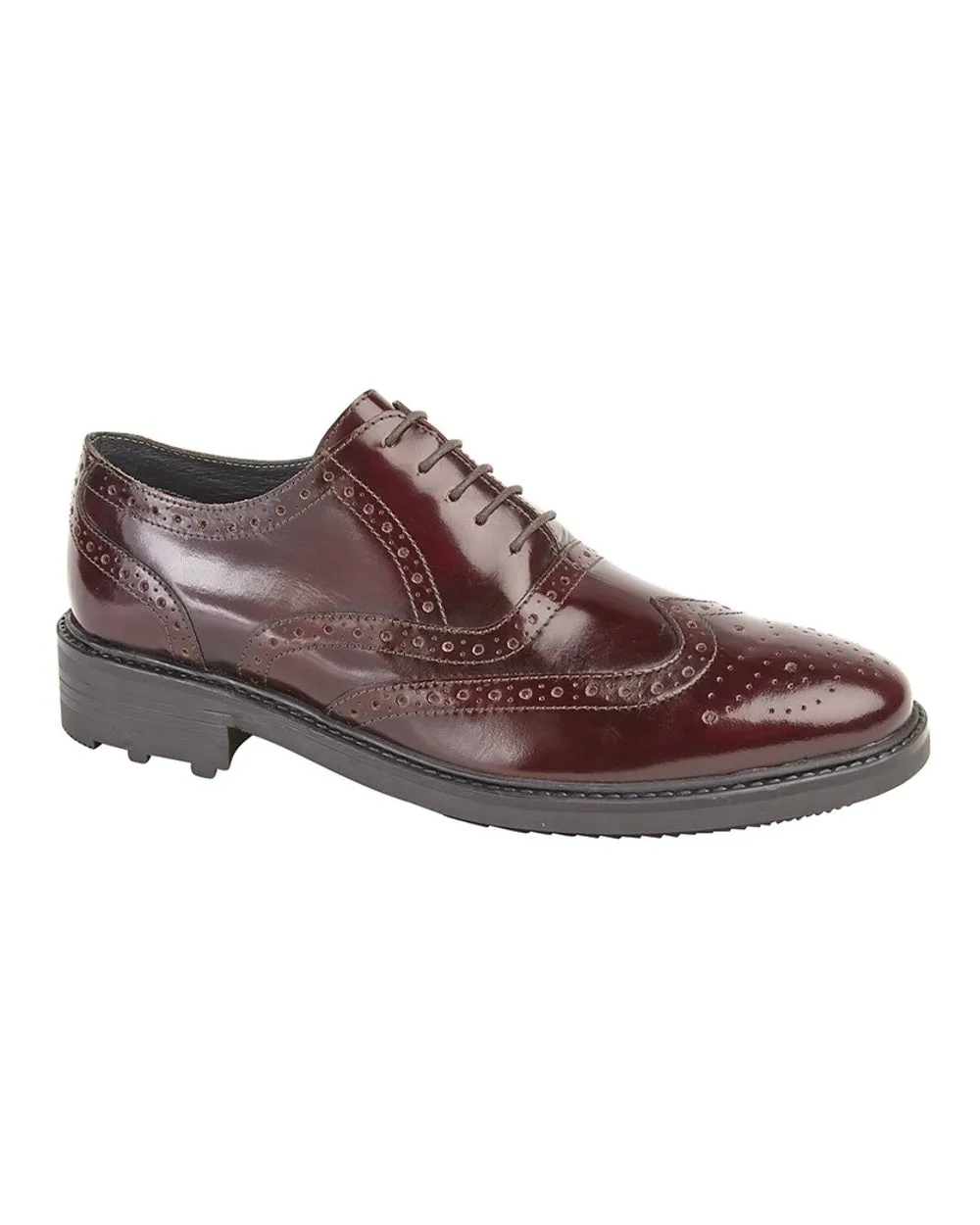 Roamers Herren 5-Loch Brogue Oxford Schuhe Roamers Schuhe