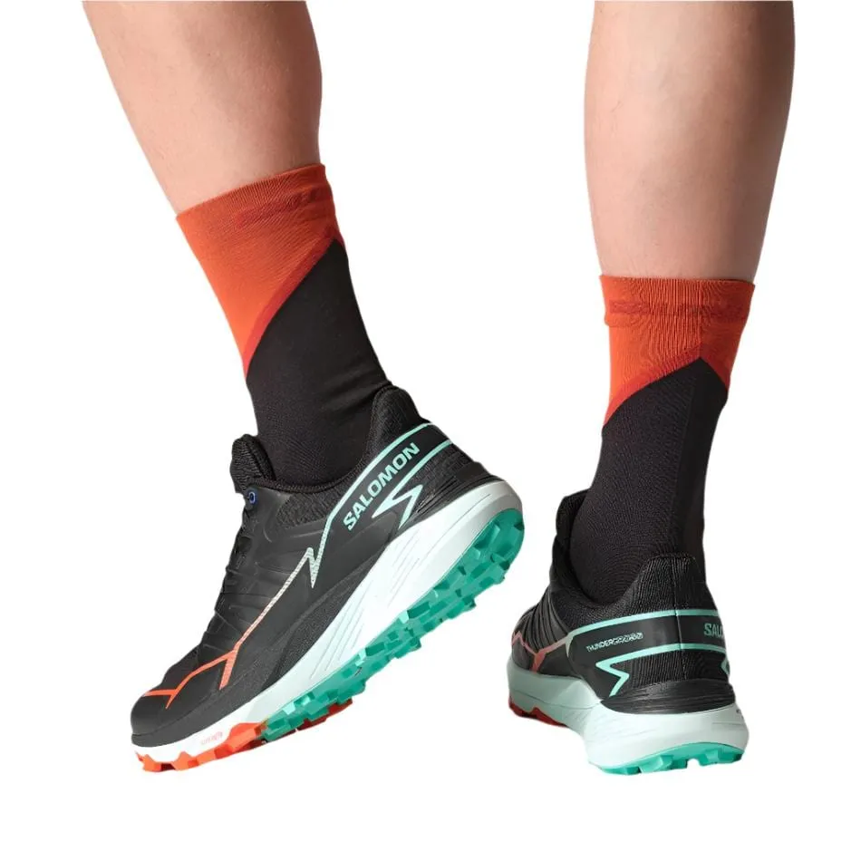 Salomon Herren Thundercross Trailrunning-Schuhe in Schwarz/Kirschtomato/Elektrisches Grün