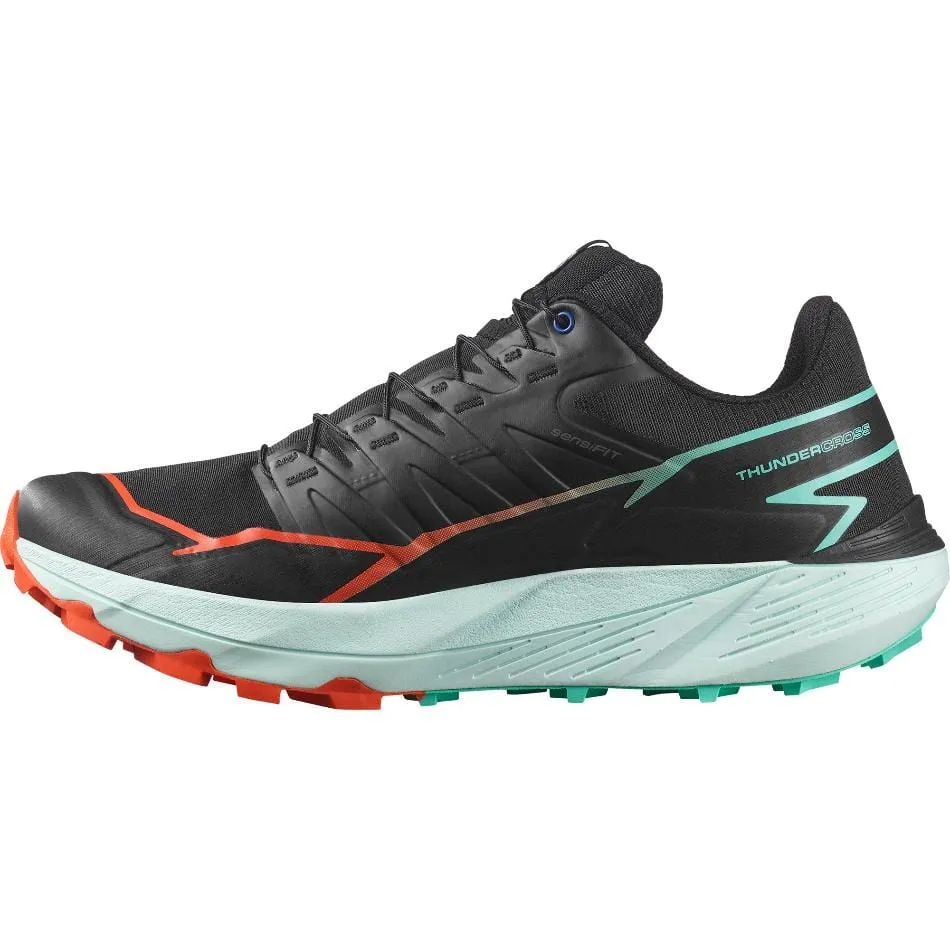 Salomon Herren Thundercross Trailrunning-Schuhe in Schwarz/Kirschtomato/Elektrisches Grün