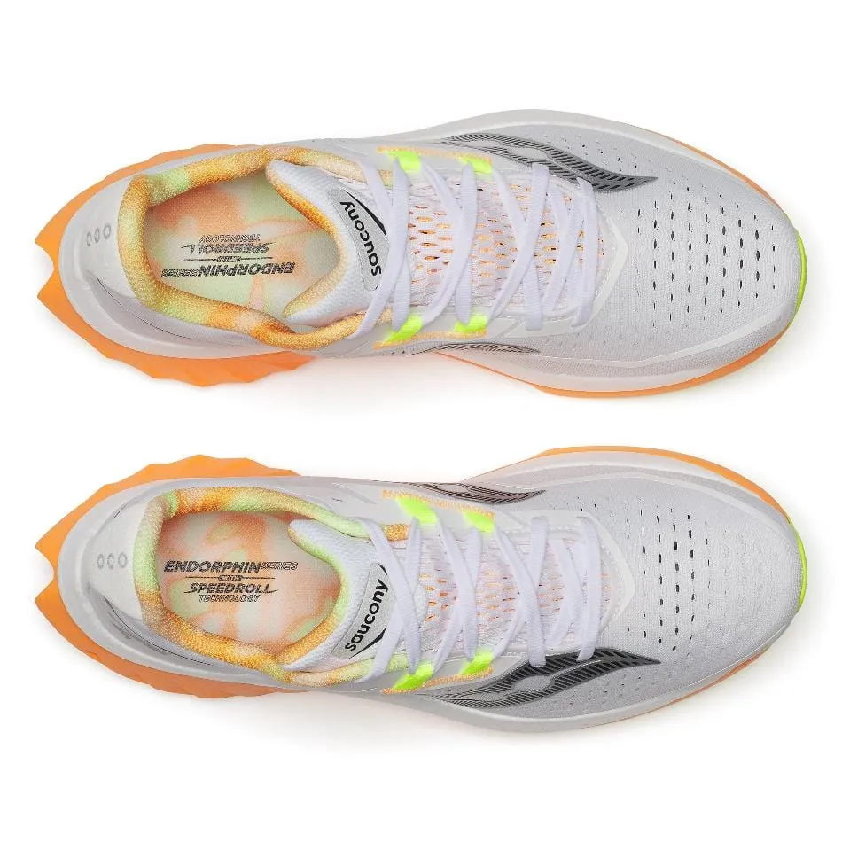 Saucony Herren Endorphin Speed 4 Laufschuhe in Weiß/Peel SS25