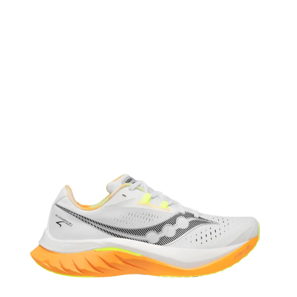 Saucony Herren Endorphin Speed 4 Laufschuhe in Weiß/Peel SS25