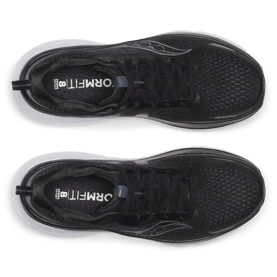 Saucony Herren Guide 18 Laufschuhe in Schwarz/Weiß SS25