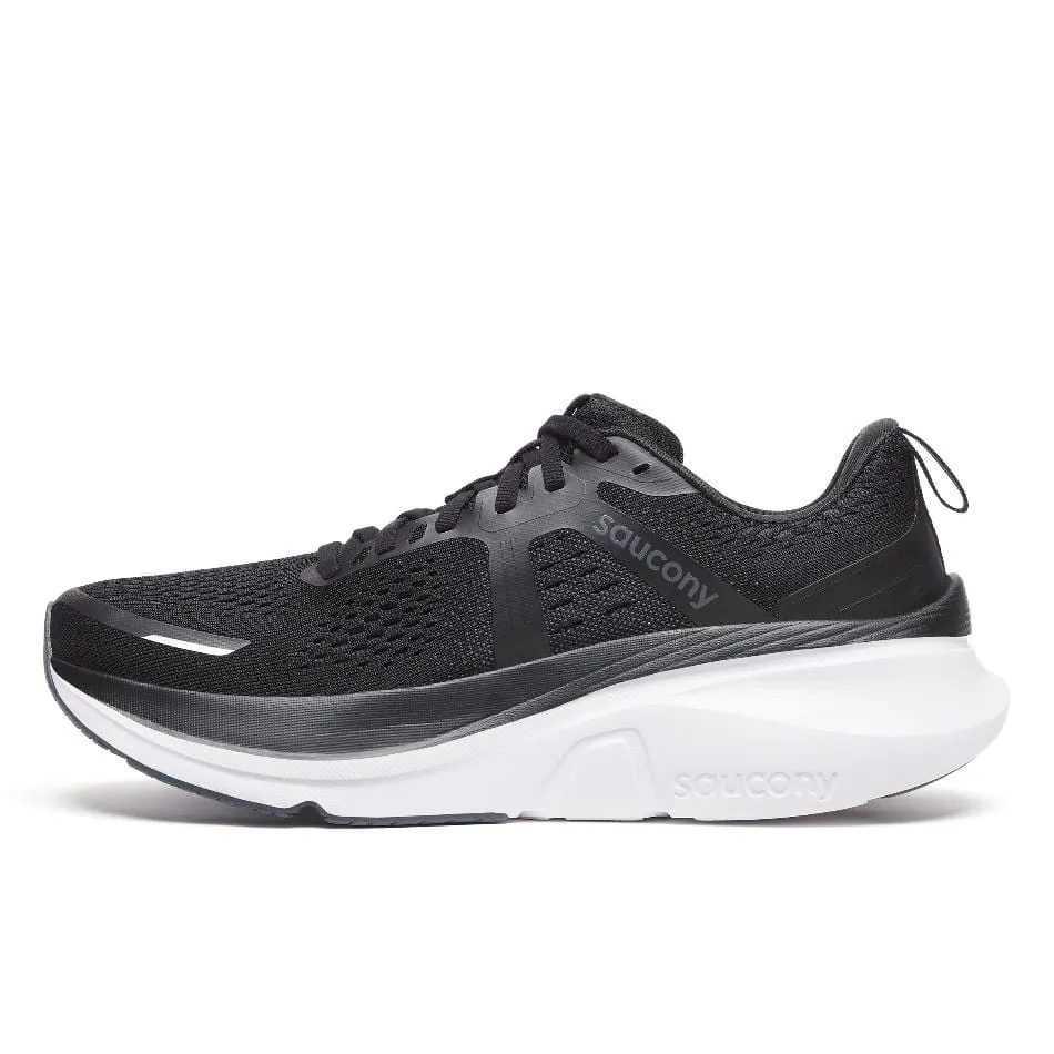Saucony Herren Guide 18 Laufschuhe in Schwarz/Weiß SS25