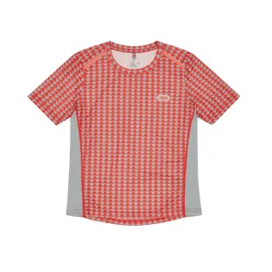 Sealskinz Damen Keswick Ultra Leichtes Laufshirt mit Diamantmuster in Orange SS25