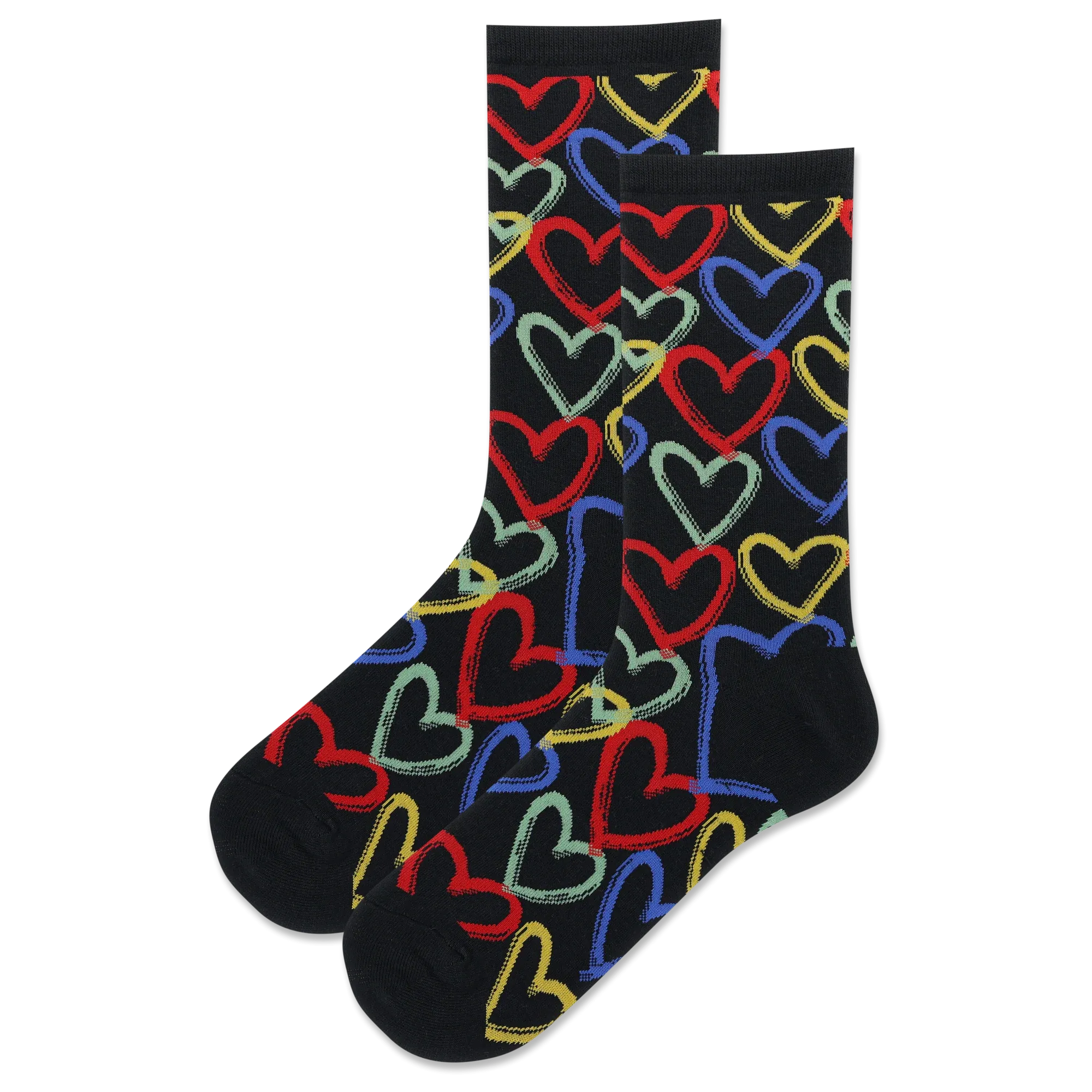 Schuhe Hot Sox Damen Graffiti-Herzen Socken
