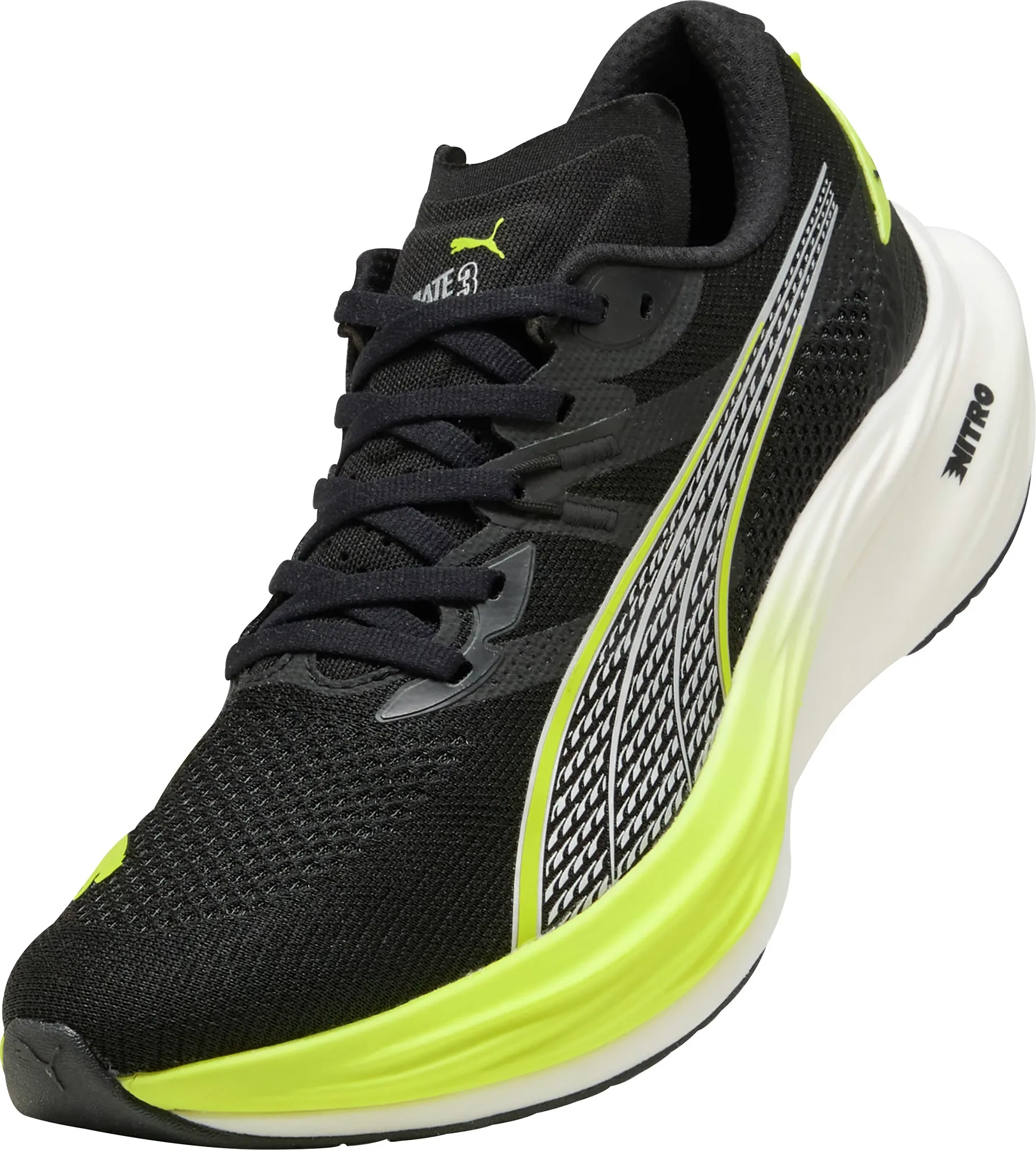 Puma Deviate Nitro 3 WIDE FIT Herren Laufschuhe - Schwarz
