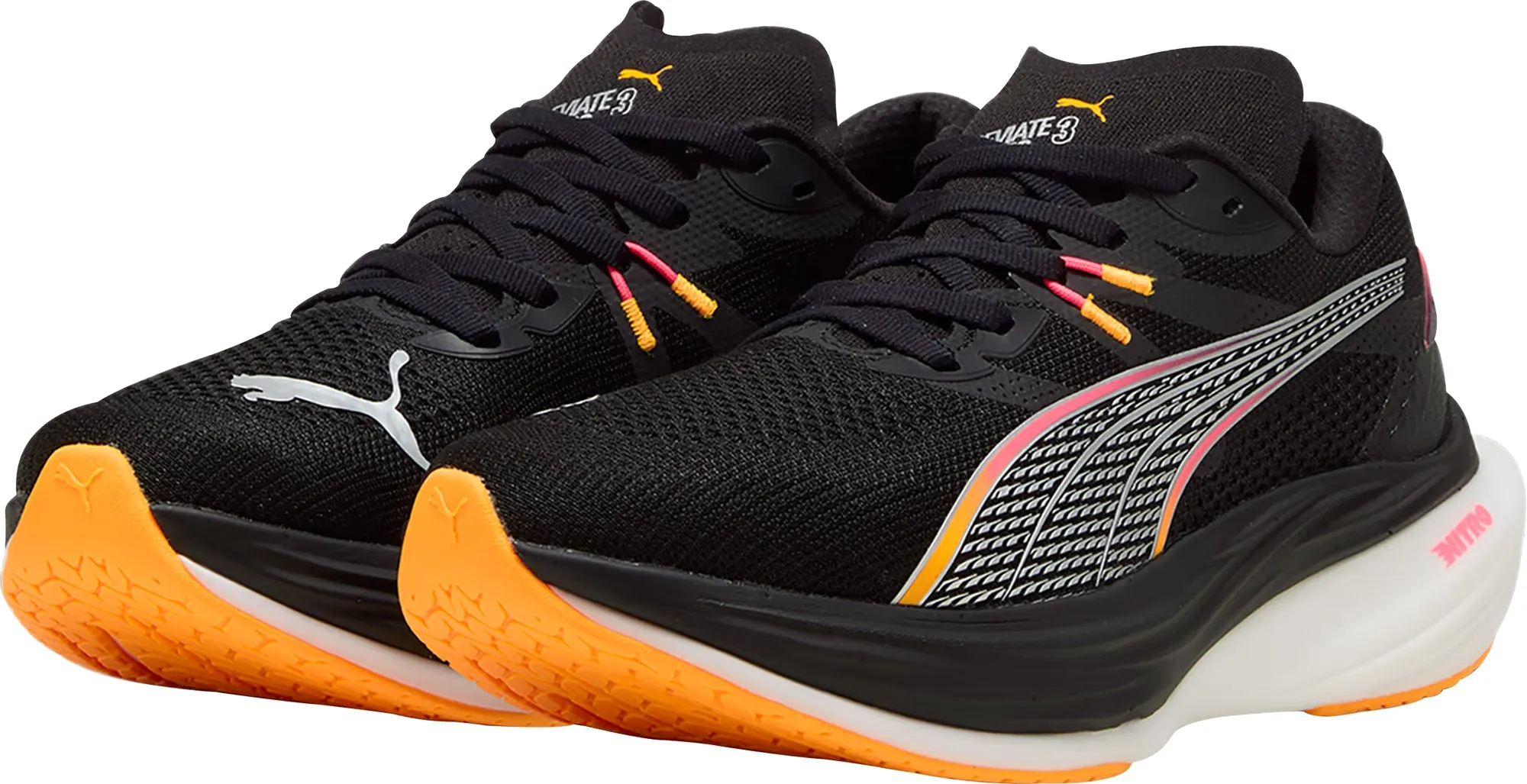 Puma Deviate Nitro 3 WIDE FIT Herren Laufschuhe - Schwarz