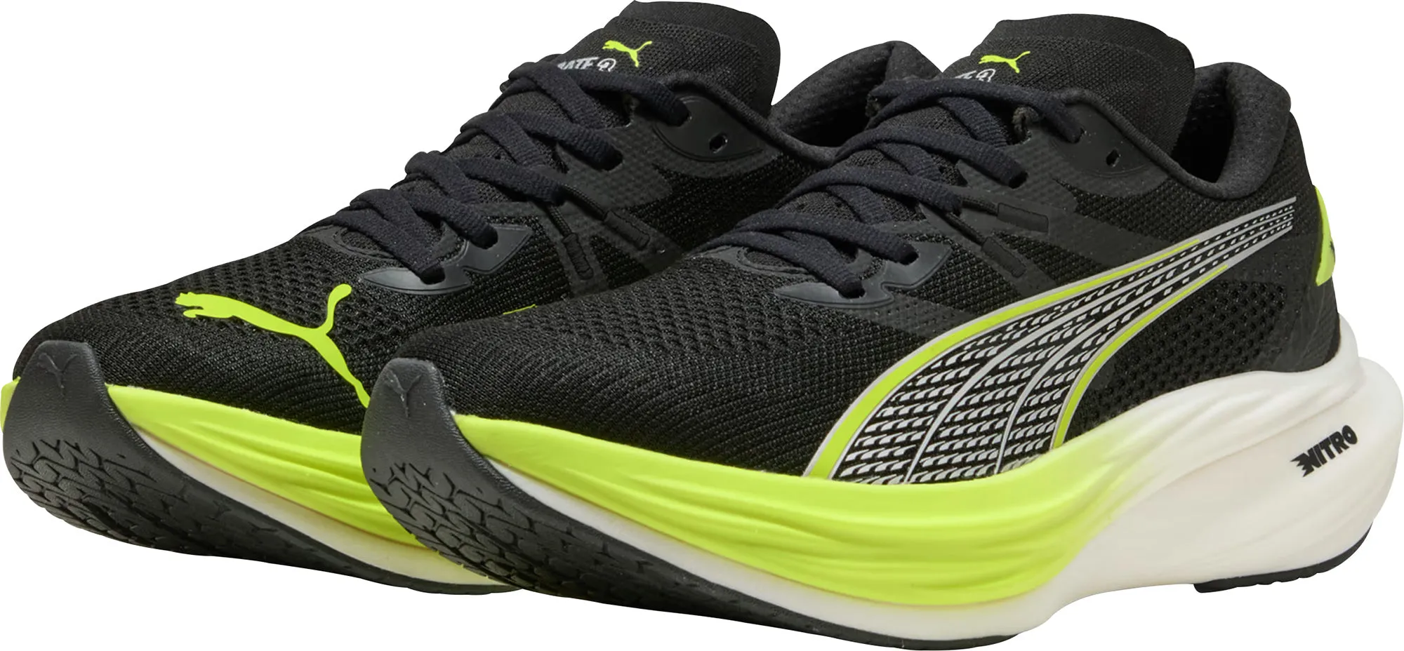 Puma Deviate Nitro 3 WIDE FIT Herren Laufschuhe - Schwarz